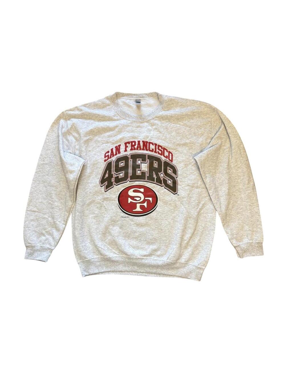 San Francisco 49ers Football Gildan Heavy Blend Gray Sweatshirt Men's Size Large